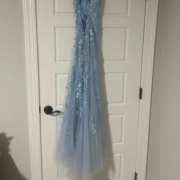 Light blue prom dress (right pictured) - Picture 7 of 7